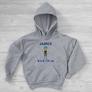 Brother Character Personalized Hanes® Kids Hooded Sweatshirt - 29383-YHS