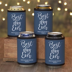 Best Day Ever Personalized Wedding Can  Bottle Wrap - 29414