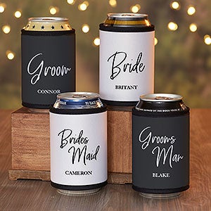Classic Elegance Wedding Party Personalized Can  Bottle Wrap - 29415