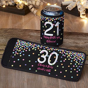 Birthday Confetti Personalized Can  Bottle Wrap - 29427