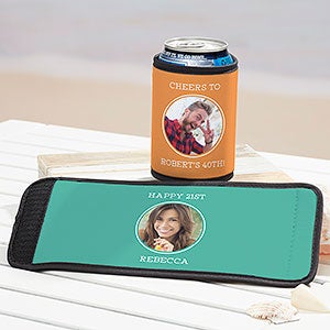 Birthday Photo Message Personalized Can & Bottle Wrap - 29451