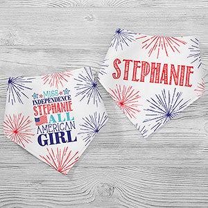 Red, White and Blue Personalized Bandana Bibs - 29541-BB