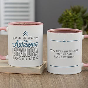 This Is What an Awesome Looks Like Personalized Coffee Mug 11 oz Pink - 29614-P
