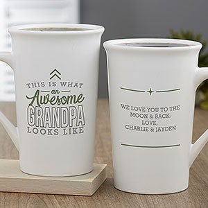 This Is What an Awesome Looks Like Personalized Latte Coffee Mug - 29614-U