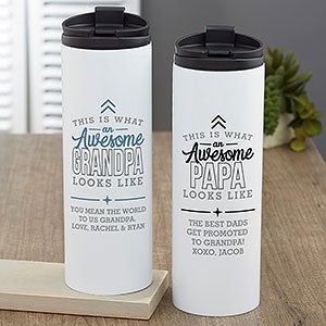 This is What an Awesome Grandpa Looks Like Personalized 16 oz. Travel Tumbler - 29637