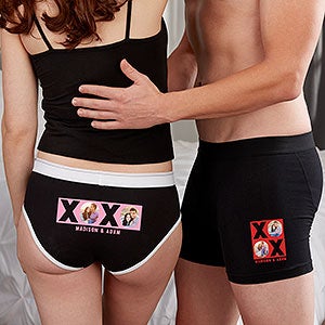 XOXO Photo Personalized Boxer Briefs