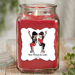 Best Friends philoSophies® Personalized 18 oz. Cinnamon Spice Candle Jar - 29688-18CS