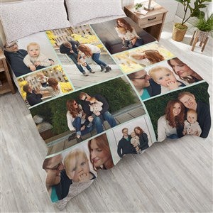 Photo Collage For Him Personalized 90x90 Plush Queen Fleece Blanket - 29701-QU