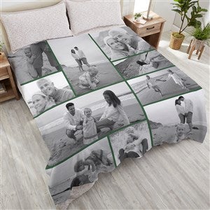 Photo Collage For Grandparents Personalized 90x90 Plush Queen Fleece Blanket - 29706-QU