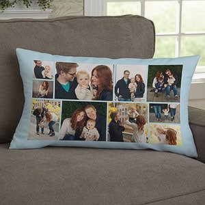 Photo Collage For Her Personalized Lumbar Velvet Throw Pillow - 29707-LBV