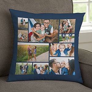 Photo Collage For Him Personalized 14-inch Throw Pillow - 29708-S