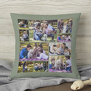 Photo Collage For Pet Personalized 14-inch Velvet Throw Pillow - 29712-SV