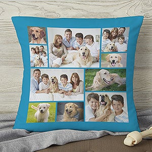 Photo Collage For Pet Personalized 18-inch Velvet Throw Pillow - 29712-LV