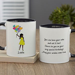 Birthday Balloons philoSophies® Personalized Coffee Mug 11oz Black - 29742-B