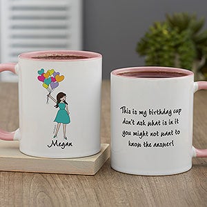 Birthday Balloons philoSophies® Personalized Coffee Mug 11oz Pink - 29742-P