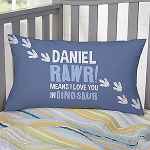Dinosaur World Personalized Velvet Lumbar Throw Pillow - 29869-LBV