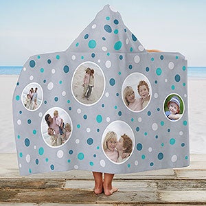 Photo Bubbles Personalized Kids Hooded Beach  Pool Towel - 29911