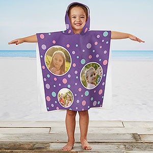 Photo Bubbles Personalized Kids Poncho Beach & Pool Towel - 29912