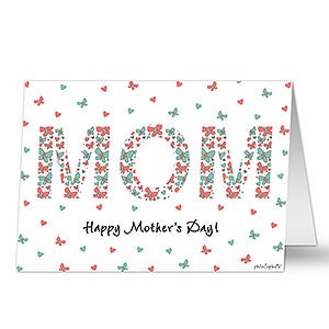 Floral Mom philoSophies Personalized Greeting Card - 29934