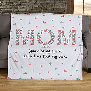 Floral Mom philoSophies Personalized 50x60 Plush Fleece Blanket - 29935-F