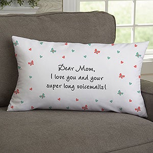 Floral Mom philoSophies Personalized Lumbar Throw Pillow - 29936-LB