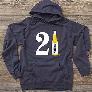 21st Birthday Personalized Hanes® Adult ComfortWash™ Hoodie - 29940-CWHS