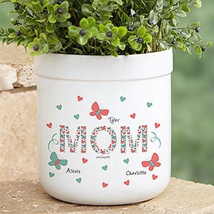Butterfly Mom philoSophies® Personalized Outdoor Flower Pot - 29947