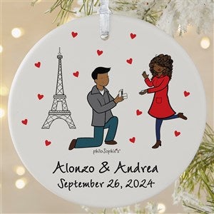 Paris Engagement philoSophies® Personalized Ornaments- 3.75 Matte - 1 Sided - 29950-1L