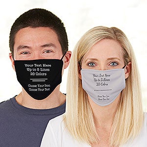 Your Text Here Personalized Deluxe Face Mask with Filter - 29960
