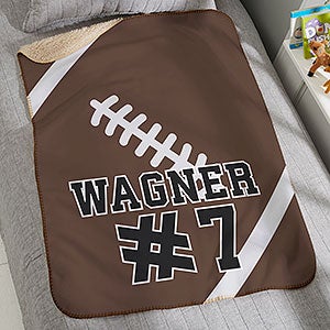 Football Personalized 30x40 Sherpa Blanket - 29966-SS
