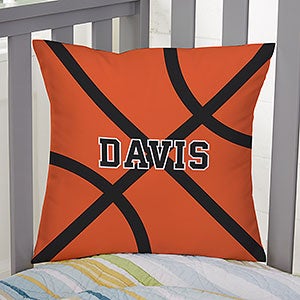 Basketball Personalized 14-inch Throw Pillow - 29974-S
