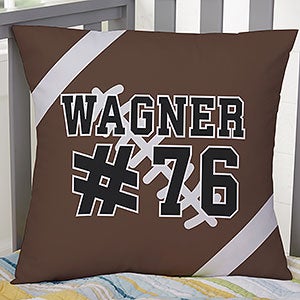 Football Personalized 18-inch Throw Pillow - 29975-L