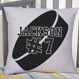 Hockey Personalized 18 Throw Pillow - 29977-L