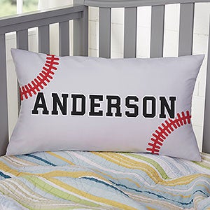 Baseball Personalized Lumbar Throw Pillow - 29979-LB