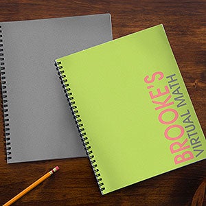 Bold Name Personalized Large E-Learning Notebooks- Set of 2 - 30005