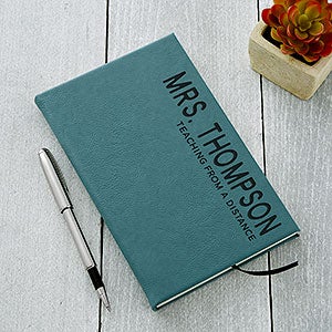 Teacher Remote Learning Personalized Teal Writing Journal - 30011