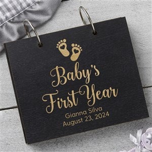 Personalized Silver Baby Picture Album - Baby Birth Information