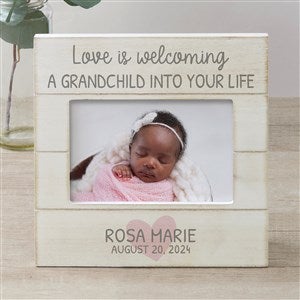 Love Is... Grandparents Personalized Shiplap Picture Frame- 4x6 Horizontal - 30082