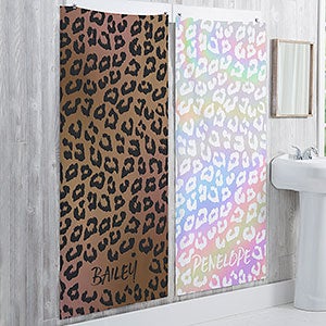 Leopard Print Personalized 35x72 Bath Towel - 30142-L