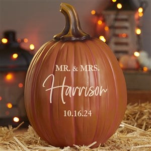 Classic Elegance Wedding Personalized Pumpkins - Large Orange - 30145-L