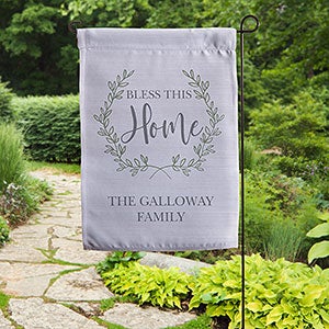 Religious Blessings Personalized Garden Flag- Bless This Home - 30148-B