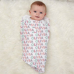 Delicate Name For Her Personalized Baby Receiving Blanket - 30188