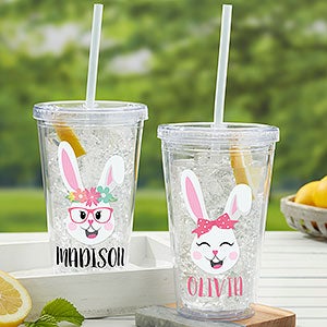 Build Your Own Bunny Personalized 17 oz. Acrylic Insulated Tumbler for Girls - 30236
