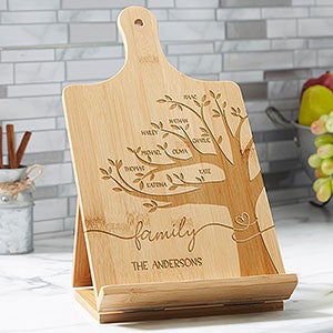 Family Tree Personalized Bamboo Cookbook  Tablet Stand - 30238