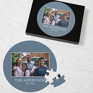 Family Photo Collage Personalized 26 Pc Round Puzzle - 30243-26