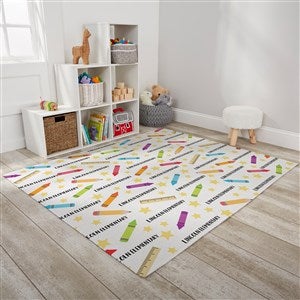 School Supplies Personalized 4’ x 5’ Classroom Area Rug - 30380-M