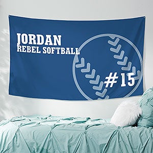 Softball Personalized 35x60 Wall Tapestry - 30405