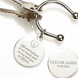 Baby In Our Hearts Memorial Silver-Plated Personalized Keyring - 30416