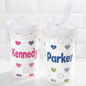 Hearts Personalized Toddler 8oz. Sippy Cup - 30445