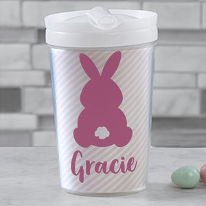 Pastel Bunny Personalized 8oz Toddler Sippy Cup with Straw